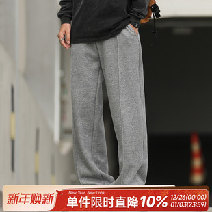 休闲裤 奥粒绒直筒卫裤 男款 500g重磅加厚加绒嘿马七作日系复古冬季