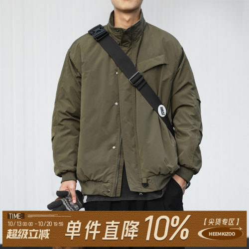 防泼水嘿马七作日系立领机能棉服