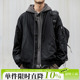外套潮 休闲棉衣长袖 嘿马七作日系复古春秋款 机车立领飞行夹克男士