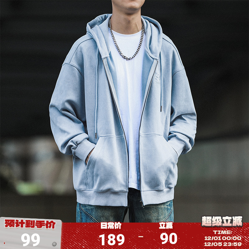 HEEMKIZOO日系logo卫衣开衫