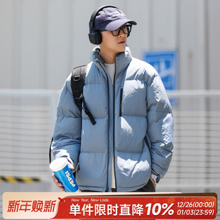 嘿马七作美式 休闲立领羽绒服 复古冬加厚保暖潮牌宽松外套情侣款