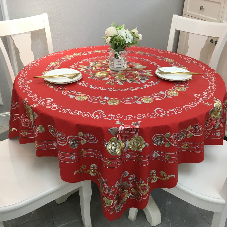 中式PVC防水防油免洗桌布两用