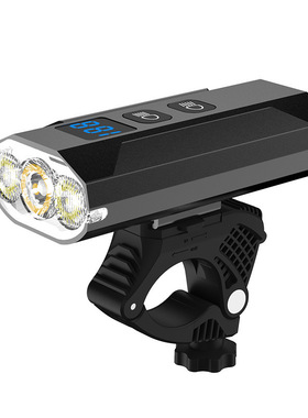 3LED自行车灯Y18A黄白光1200流明手电筒骑行装备山地车前灯