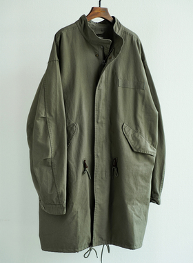 Indigohood经典复古M65Parka大衣宽松罩衣中长款风衣百搭防风外套