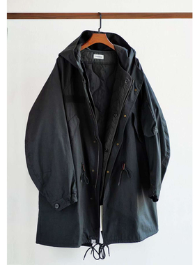 Indigohood 两件套M51 Parka鱼尾风衣连帽大衣含拆卸内胆宽松罩衣