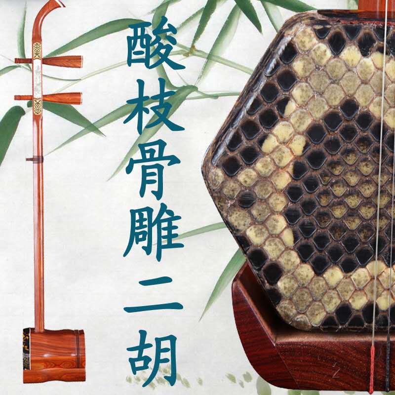 红酸枝六角二胡乐器红木乌木黑檀大人儿童初学者专业中二胡京胡