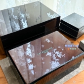 扣收纳盒节日送礼物 现货英国TateossianRT光面木漆器双层首饰盒袖