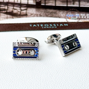 扣商务生日礼物 袖 现货TateossianRT汤普森合作款 复古怀旧磁带男士