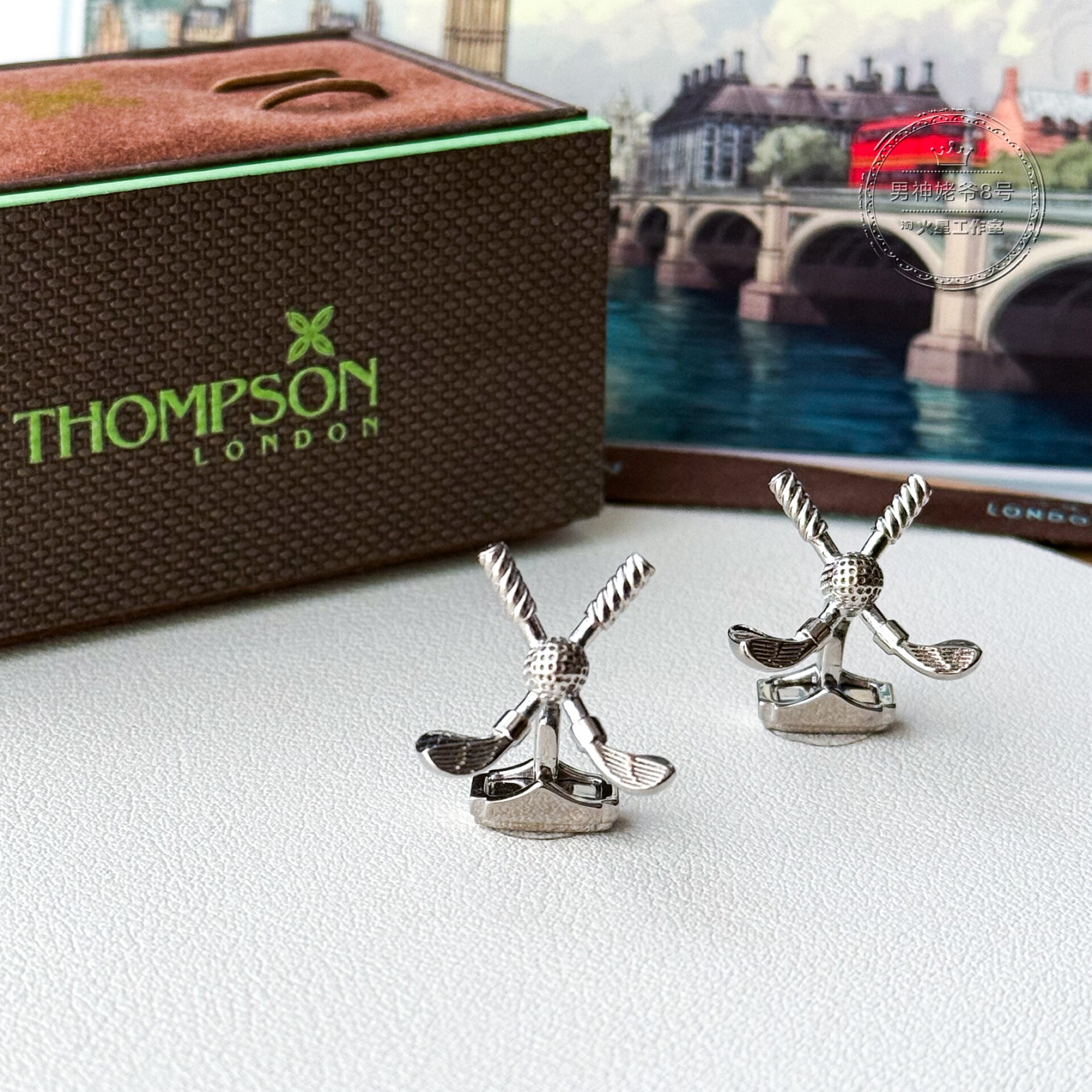 北京闪Thompson高尔夫球袖扣礼物
