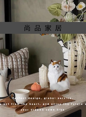 客厅摆件条纹展柜现代餐奶