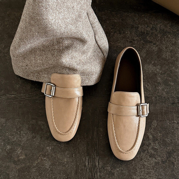 圆头平底TPR(牛筋）胶粘工艺头层猪皮深口单鞋,女鞋,深口单鞋,淘宝优惠券,粉丝福利购,淘宝优惠卷