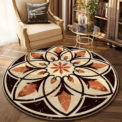 圆形地毯欧式古典宫廷风客厅地毯