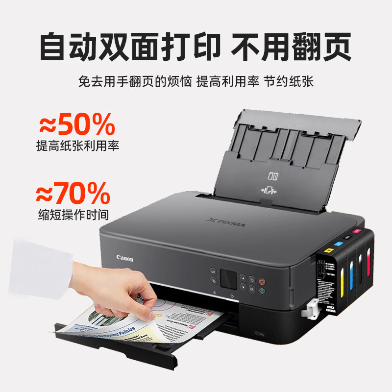 TS5340无线彩色喷墨打印机扫描复印自动双面小型家用家办一体机