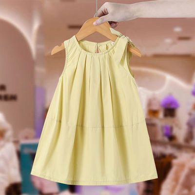 女童连衣裙夏季新款儿童装背心裙宝宝薄款夏装小童韩版洋气公主裙