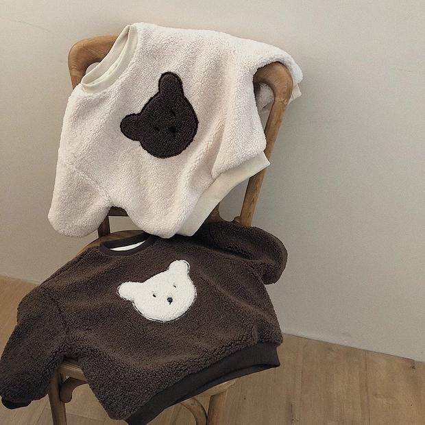 儿童加绒卫衣冬装新款男女童宝宝卡通刺绣绒衫中小童韩版保暖上衣