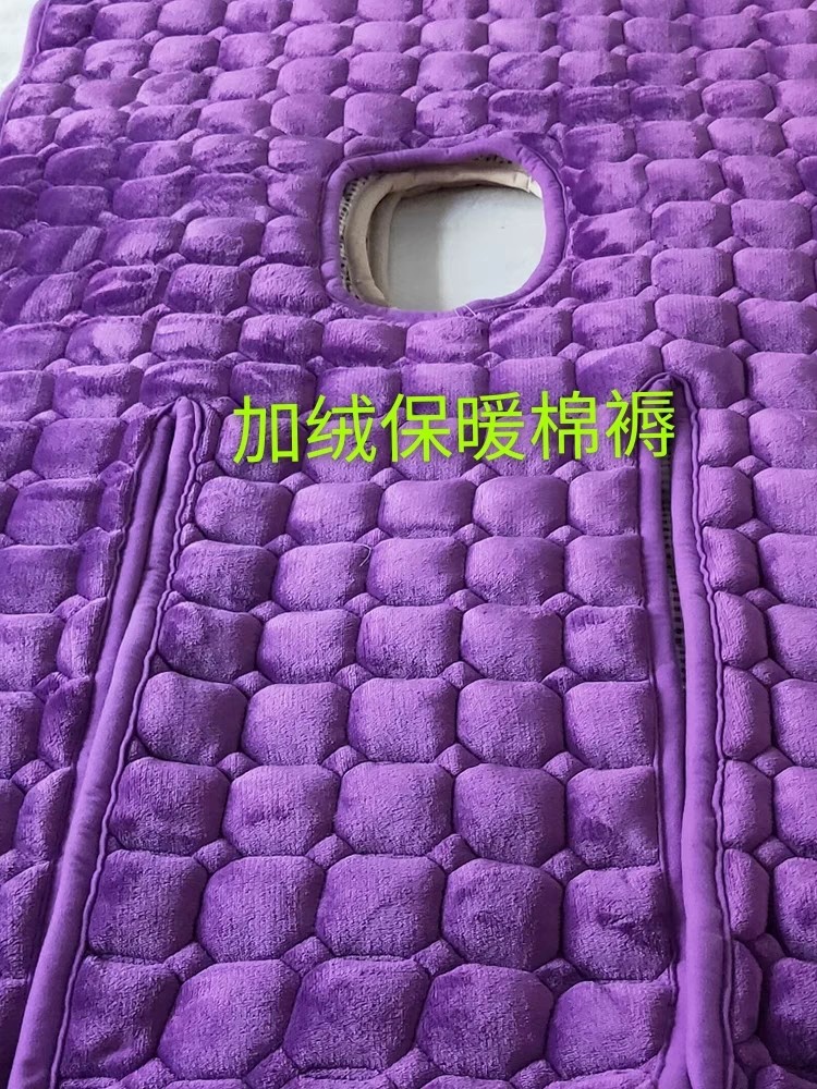 加厚冬季褥子护理床专用法莱绒保暖带便孔防滑护理床垫被床垫