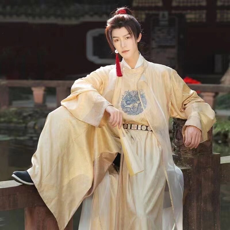 出租唐制汉服男款圆领袍春夏新品情侣男女同款套装男古装仙气图片