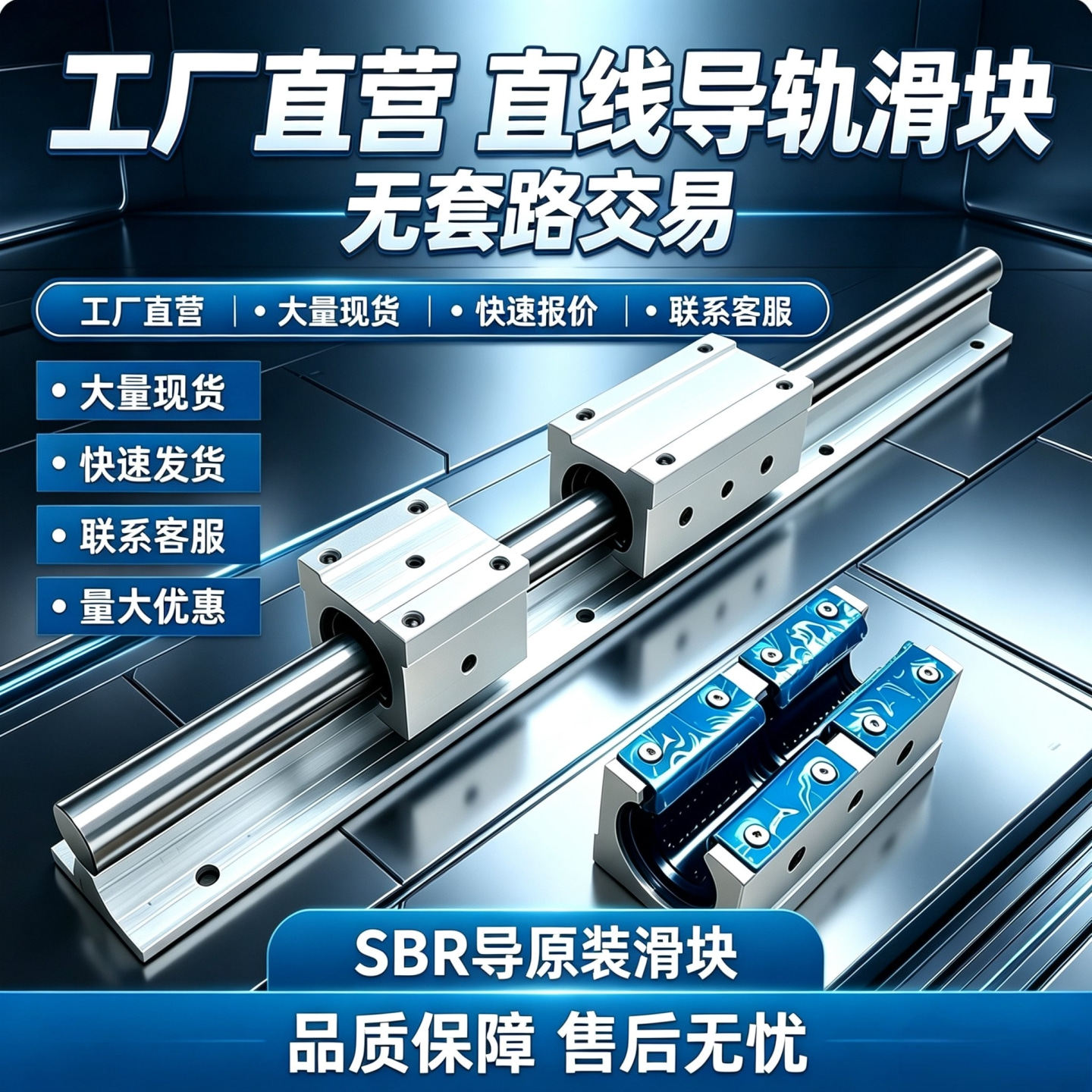 sbr滑块sbr导轨滑块加长圆柱直线导轨滑块高精密铝托木工重型配件
