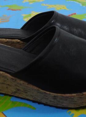 2016新款夏季女凉拖鞋高跟头层牛皮一字拖松糕鱼嘴大小码拖鞋