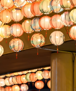 户外防水防晒灯笼串黄橙桔色室外古风院子氛围布置树上挂饰灯笼