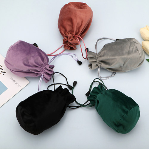 绒布袋文玩收纳袋束口抽绳锦囊