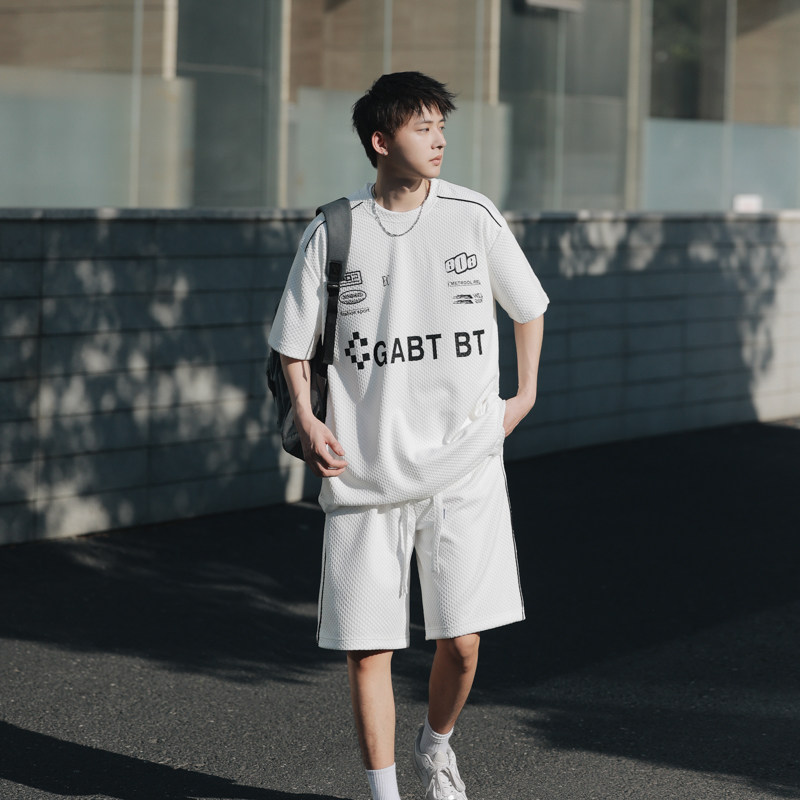 已注册版权运动套装宽松男夏装篮球衣服男短袖t恤226-3-6859-P80,男装休闲套装,星座226-3