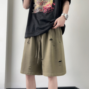 2024夏大码宽松水洗做旧破洞直筒运动休闲短裤226-3-K9988-P55图片 2024夏大码宽松水洗做旧破洞直筒运动休闲短裤226-3-K9988-P55图片