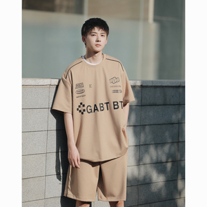 已注册版权运动套装男夏装篮球服宽松大码短袖t恤226-3-6859-P80图片