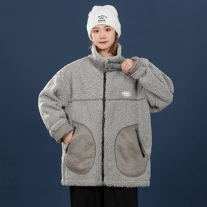 2020冬中性休闲情侣皮毛一体加厚外套棉衣棉服226-3-p125-6631图片