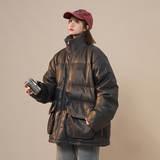 2023新款高品质PU皮棉衣中性罗文立领双口袋外套MY112-P165限238，男装棉衣，星座226-3