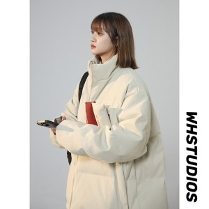 2023新款PU皮90绒防风服宽松羽绒服外套226-3-MY116-P248限328图片