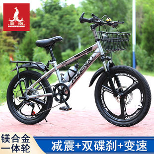 凤凰儿童自行车男女孩18/20/22寸中大童单车减震双碟刹变速山地车