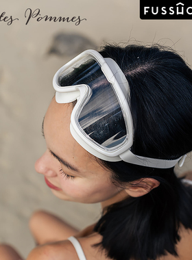 丹麦Petites Pommes成人青少年泳镜防水高清大框游泳眼镜硅胶亲子