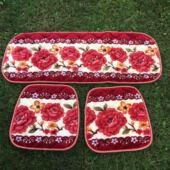 冬季 通用免捆绑防滑无靠背三件套座垫 汽车坐垫短毛绒保暖卡通新品