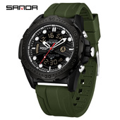 三达男士 潮流运动双显腕表男大表盘学生防水电子表倒计时 手表时尚