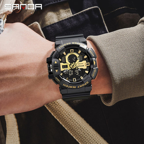 三达品牌手表男学生电子表时尚潮