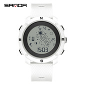 三达新款 太空人电子手表男生休闲腕表学生多功能男士 户外运动防水