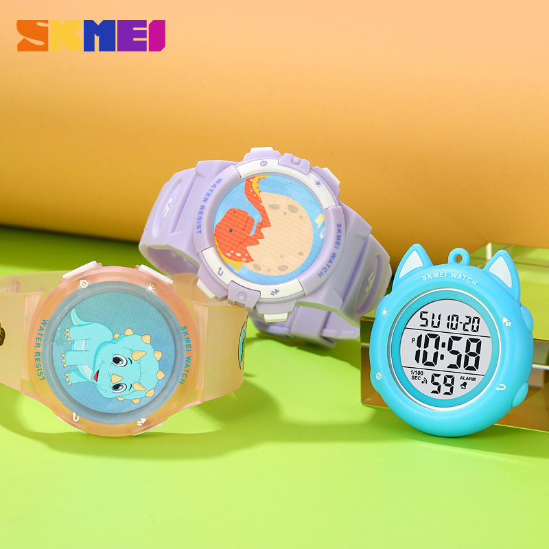 时刻美时尚儿童手表学生果冻电子表夜光闹钟NFC电子手表礼物