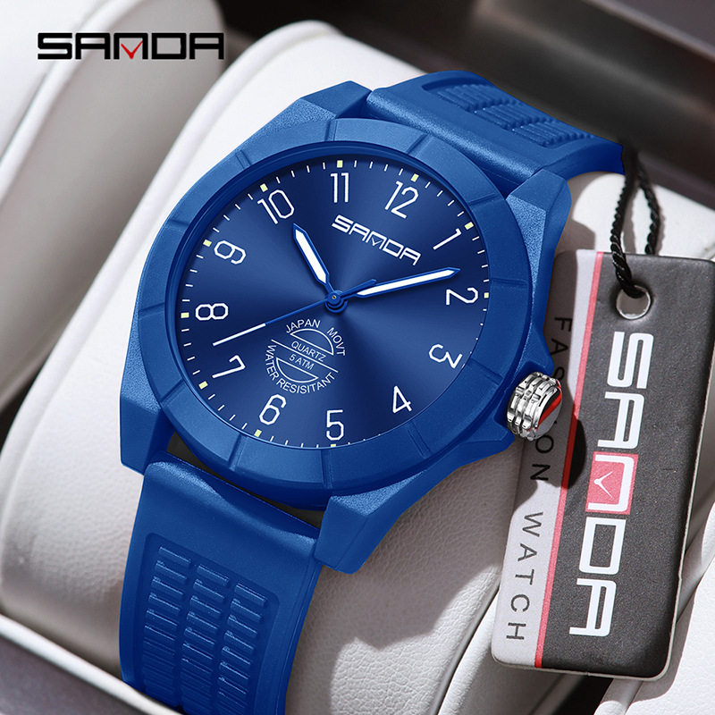 三达品牌石英手表男女士简约时尚学生数字电子表儿童防水腕表男女