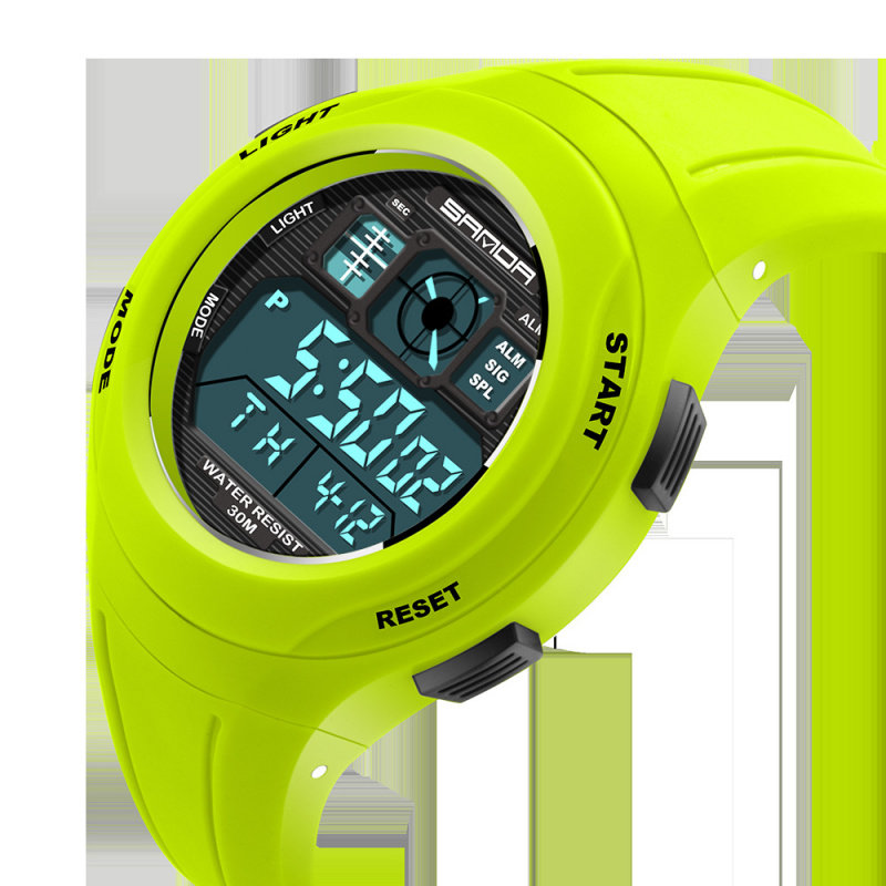 三达韩版原宿热卖电子表LED防水运动个性学生儿童表一件