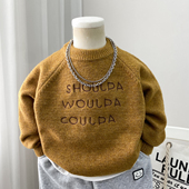 中童小童男孩宝宝洋气 上衣打底衫 男童毛衣秋冬2026新款 儿童针织衫