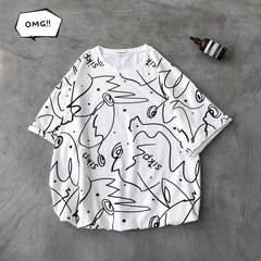 Summer hip hop manyin versatile T-shirt for men