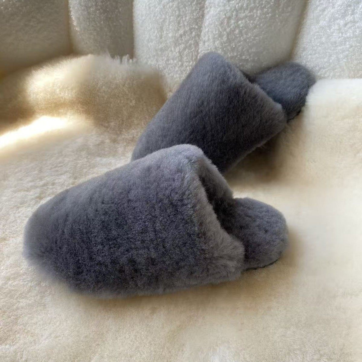 秋冬时尚室内羊毛拖鞋女防滑保暖皮毛一体家居拖鞋男加厚毛毛拖,女鞋,毛毛鞋,淘宝优惠券,粉丝福利购,淘宝优惠卷