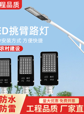 路灯头LED户外防水220V厂房维修新农村电线杆挑臂小区市电道路灯