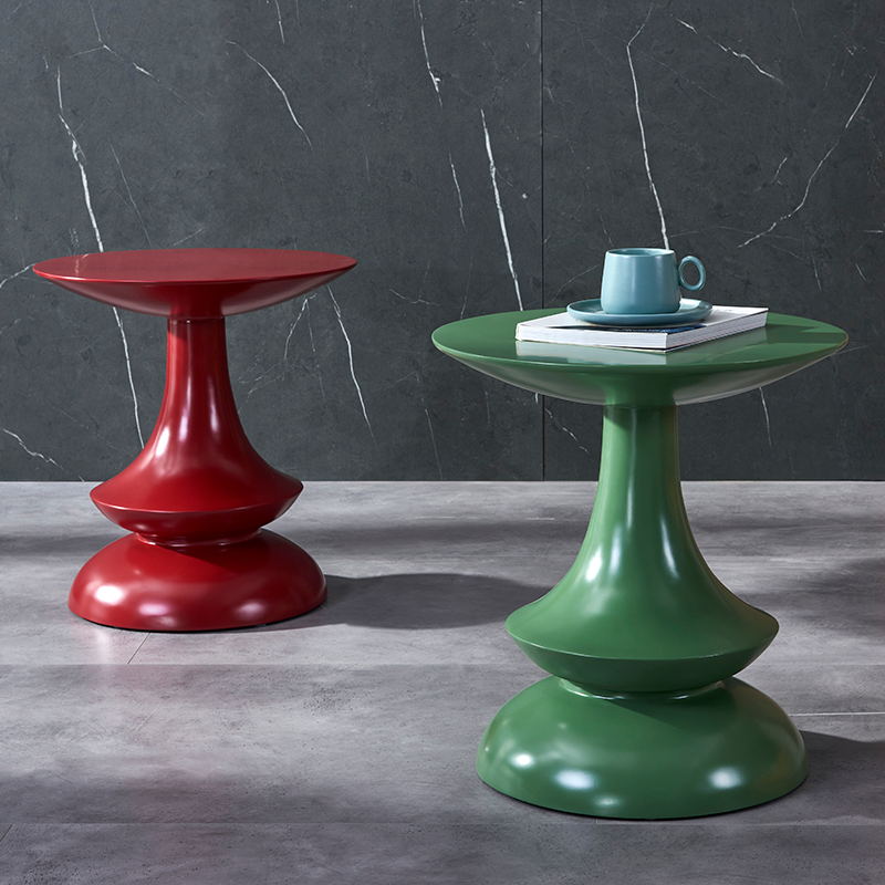 北欧时尚创意网红设计师边几简约现代客厅沙发小茶几边柜圆形角几