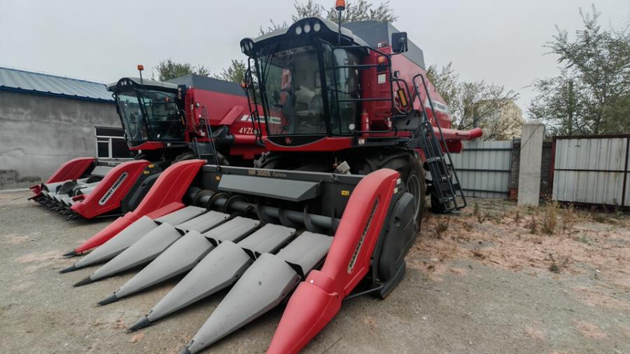 11月27日鹤岗爱科大丰麦赛福格森MF-T5自走式玉米籽粒收获机（型号为：4YZL-6）及MF-3009配套6行玉米割台一套网络拍卖公告