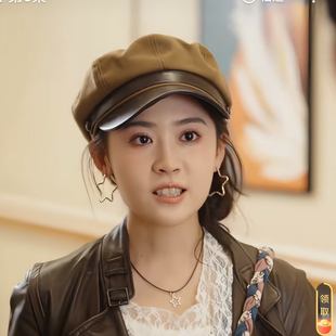 放羊的星星翟一莹夏之星同款毛呢八角帽子女画家贝雷帽鸭舌显脸小
