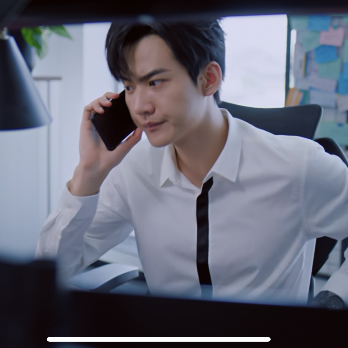 狙击蝴蝶李雾周柯宇同款秋季长袖衬衫男英伦风黑白撞色轻熟风衬衣