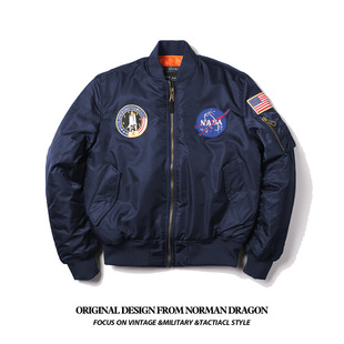 现在就出发王安宇沈腾同款秋冬加厚棒球服飞行员夹克刺绣男外套