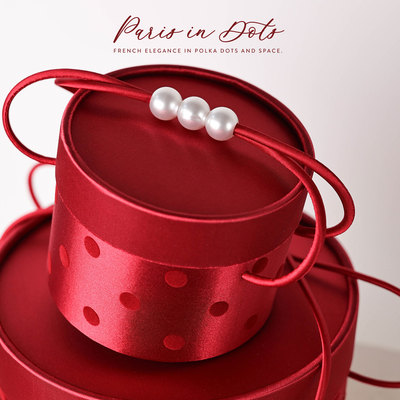 法式复古波点高级婚礼伴手礼盒